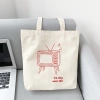 Túi tote vải bố canvas cotton thời trang, đựng A4, thích hợp đi học đi chơi - Giá chỉ 75.000đ 2