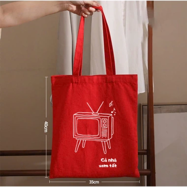 Túi tote vải bố canvas cotton thời trang, đựng A4, thích hợp đi học đi chơi - Giá chỉ 75.000đ