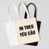 Túi tote vải bố in hình tùy chỉnh, đeo vai thời trang Hàn Quốc, vừa A4 75.000₫