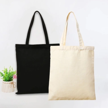 Túi tote vải bố in hình tùy chỉnh, đeo vai thời trang Hàn Quốc, vừa A4 75.000₫