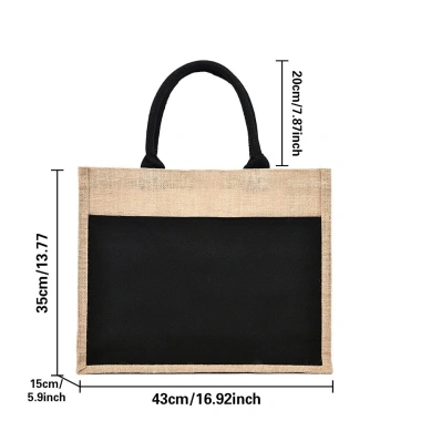 Túi Tote vải lanh in chữ vàng nổi bật, nhẹ gọn đi biển và mua sắm - Chỉ 70.200₫