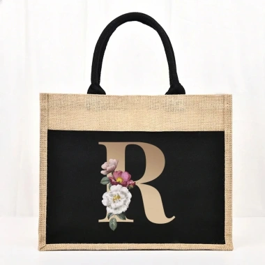 Túi Tote vải lanh in chữ vàng nổi bật, nhẹ gọn đi biển và mua sắm - Chỉ 70.200₫