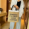 Túi Tote Vintage có đệm đáy giữ form, lót nội thất, thích hợp du lịch biển giá 39.000 VND 3