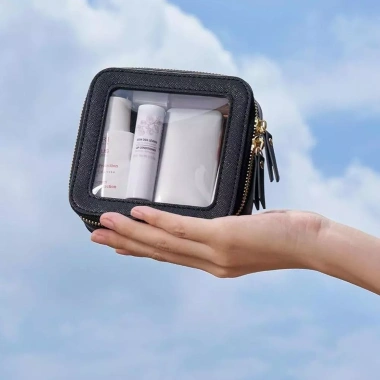 Túi trang điểm trong suốt UUMIR có dây kéo, chống nước, vuông di động cho nữ 6 Túi trang điểm trong suốt UUMIR có dây kéo, chống nước, vuông di động cho nữ 6