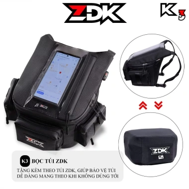 Túi Treo Đầu Xe Máy ZDK Cảm Ứng Xem Bản Đồ Sạc Đựng Đồ Phượt và Chạy Xe Giá 108k 9