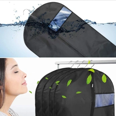 Túi treo DITIPOO PEVA bền, chống bụi, thấm nước - Đen xám, sắp xếp áo khoác, váy 7