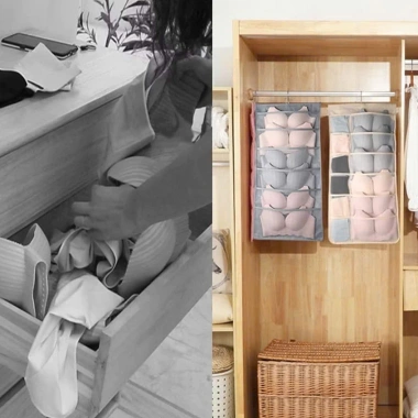 Túi treo đồ lót 2 mặt 30 ngăn tiện dụng - Giá chỉ 33.288₫, giảm mạnh
