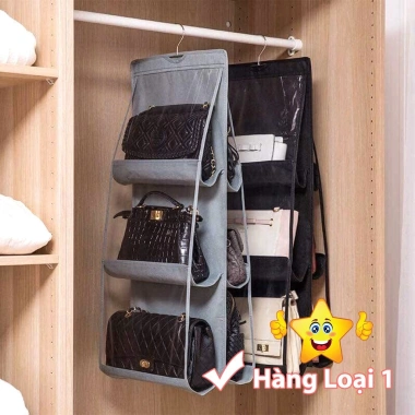 Túi treo giỏ xách 6 ngăn chống bụi - bóp ví, đựng đồ dùng giá 36.162 VND