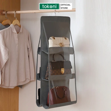 Túi treo JYoohome 6 ngăn chống bụi bẩn cho tủ quần áo, tiện lợi bảo quản đồ 7