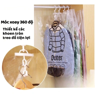 Túi Treo Quần Áo Hút Chân Không Thế Hệ Mới - Chống Ẩm Mốc, Nhỏ Gọn, Giá 49.000đ 6