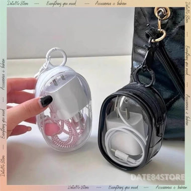 Túi Tròn Trong Suốt Đựng Tai Nghe, Dây Cáp Sạc Dữ Liệu - Giá 28.419₫ Date84store 6