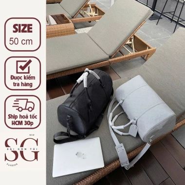 Túi trống du lịch ép nhiệt da PU mềm mại size 50 - Sang trọng cho nam nữ, giảm giá 259.000₫