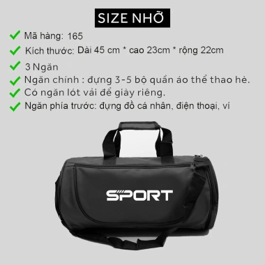 Túi Trống Du Lịch Vải Dù Size Vừa Siêu Hot - Ngăn Giày Đựng Tiện, Giá 155.000₫ 10
