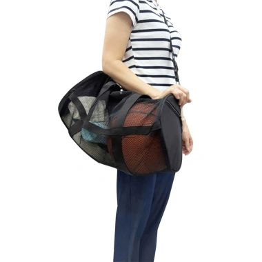 Túi trống lưới TROY GYMBALL 50x24cm - Đựng bóng rổ, bóng đá, vợt pickleball, 139k