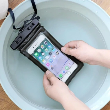 Túi trong suốt dạng phao chống nước, nhỏ gọn, có dây đeo - bảo vệ điện thoại chỉ 15.299đ