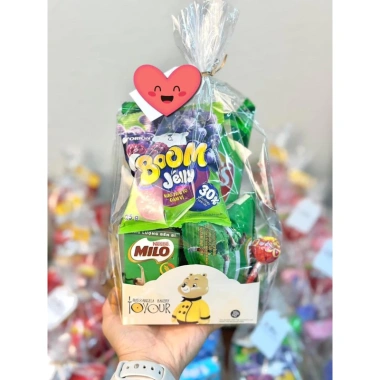 Túi trong suốt đế giấy hình ngộm đựng bánh quy 10 cái - Giá 26.000 VNĐ, giảm giá