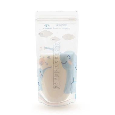 Túi trữ sữa Kichilachi 250ml 50 túi cảm biến nhiệt hình thú công nghệ Nhật Bản - Giá 125k Uni Baby