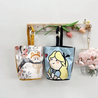 Túi vải canvas đựng bình ly giữ nhiệt, hộp cơm, mỹ phẩm, tiện lợi đi học đi làm, giảm còn 39.000đ