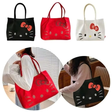 Túi vải canvas dung tích lớn HelloKitty và túi đeo vai LUCI học sinh Giá 75.000₫