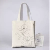 Túi vải canvas họa tiết hoa đơn giản phù hợp vẽ và tô màu, giá ưu đãi 28.500₫ 8