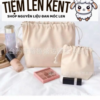 Túi vải canvas lót dây rút đa năng, bảo quản đồ dùng, chỉ 29.000đ