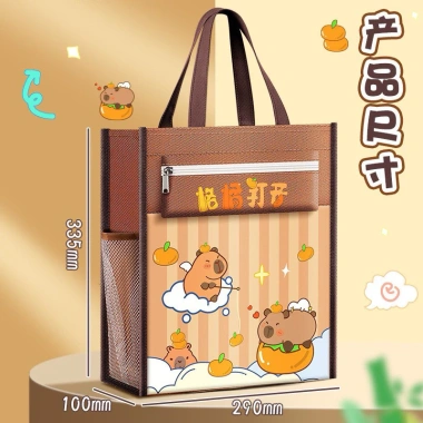 Túi vải Capybara đi học thêm đa năng cho bé trai, bé gái - Nhẹ, bền, FREESHIP - 90.870₫