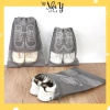 Túi vải đựng giày dép dây rút chống bẩn du lịch size lớn, họa tiết đẹp mắt Tg3 2