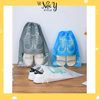 Túi vải đựng giày dép dây rút chống bẩn du lịch size lớn, họa tiết đẹp mắt Tg3