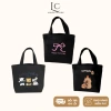 Túi vải đựng hộp cơm, mỹ phẩm in hình Labubu, Capy Bara, 3 con gấu hottrend - 49.000đ