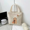 Túi vải đựng hộp cơm, mỹ phẩm in hình Labubu, Capy Bara, 3 con gấu hottrend - 49.000đ 5
