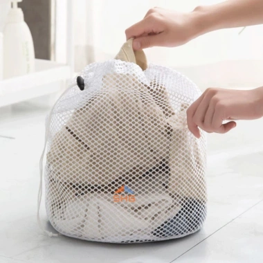 Túi Vải Lưới Giặt Quần Áo Dây Rút, Sợi Dày Đặc Đường May Tỉ Mỉ, 21.357₫