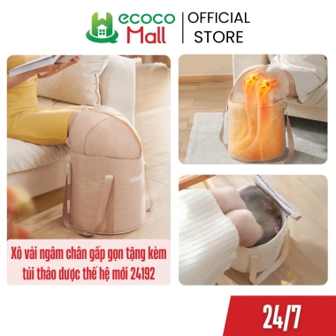 Túi vải ngâm chân di động ECOCO giữ nhiệt, gấp gọn kèm túi thảo dược 185.000₫