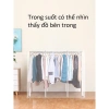 Túi vải nhựa dẻo dày phủ khung X bảo quản quần áo, chống bụi, thấm nước, khóa kéo 8