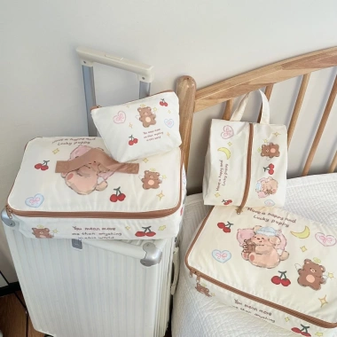 Túi Vải Nylon Cute Nữ Tính Trẻ Em Đựng Đồ Du Lịch Cá Nhân Tiện Ích - Giá 49.049đ 9