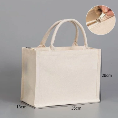 Túi vải sợi đay màu trơn phong cách vintage đựng A4 - Giá chỉ 110.000đ | tday196