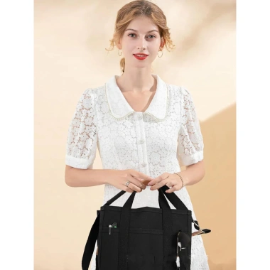 Túi vải Tote đa chức năng dung tích lớn, nhiều ngăn, đeo vai và chéo tiện di chuyển