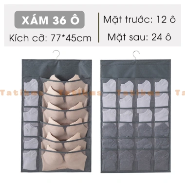 Túi Vải Treo Đồ Lót Uchuu 2 Mặt Nhiều Ngăn - Treo Tường & Tủ, Giá chỉ 35.000 VND 10