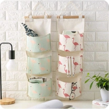 Túi Vải Treo Tường 3 Ngăn Đa Năng Đựng Đồ Cá Nhân và Văn Phòng, Giá 22.328₫, Giao Nhanh