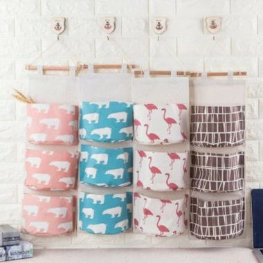Túi Vải Treo Tường 3 Ngăn Đa Năng Đựng Đồ Cá Nhân và Văn Phòng, Giá 22.328₫, Giao Nhanh