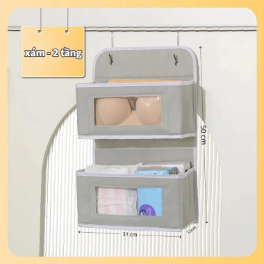 Túi vải treo tường đa lớp - Treo tủ quần áo, đồ lót, giá ưu đãi 79.000₫ 10