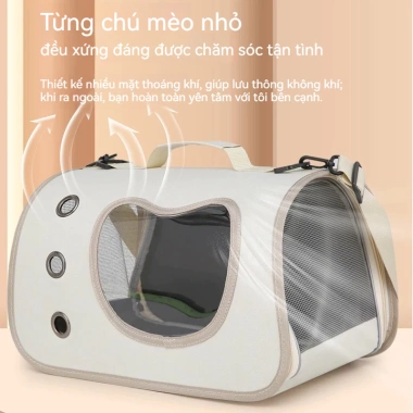 Túi Vận Chuyển Moorpet 3.402 - Cửa Hông Chống Nước, Địu Mèo Thoáng Khí 119k