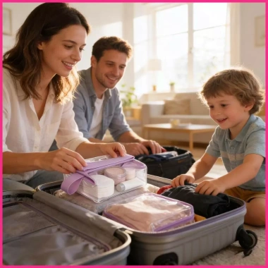 Túi vệ sinh trong suốt từ tính - Hộp trang điểm, khóa chống rò rỉ, giảm 22%