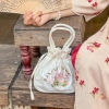 Túi xách cầm tay thêu hoa dây rút - Chụp ảnh kỷ yếu, ngày Tết, chỉ 45.000đ 2