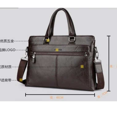 Túi xách cặp da công sở OYUNS T01 40x29x7cm - free ship, 3 màu Nâu đậm, Nâu sáng, Đen, giá ưu đãi 1,530,000₫