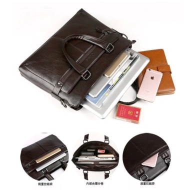 Túi xách cặp da công sở OYUNS T01 40x29x7cm - free ship, 3 màu Nâu đậm, Nâu sáng, Đen, giá ưu đãi 1,530,000₫