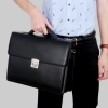 Túi xách cặp da giáo viên công sở T23 khóa số 14 inch da bò Nâu-Đen - Free ship, giảm còn 1.8tr 2