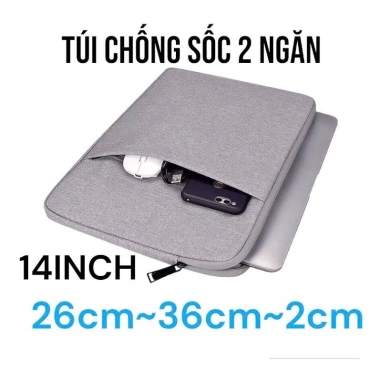 Túi xách chống sốc vải có quai đựng laptop 13-15.6 inch - Nam nữ 38.000đ 4