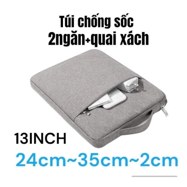 Túi xách chống sốc vải có quai đựng laptop 13-15.6 inch - Nam nữ 38.000đ 6