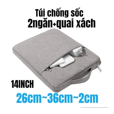 Túi xách chống sốc vải có quai đựng laptop 13-15.6 inch - Nam nữ 38.000đ 8