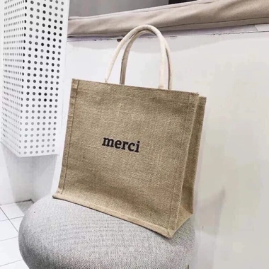 Túi Xách Cói Merci Vintage Phong Cách Hàn Quốc - Nhẹ Gọn, Siêu Hot, Thời Trang Đi Biển Dạo Phố Giá 39.900 VND 8